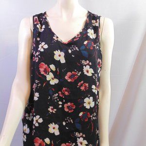 Chelsea and Theodore sleeveless blouse floral print Large